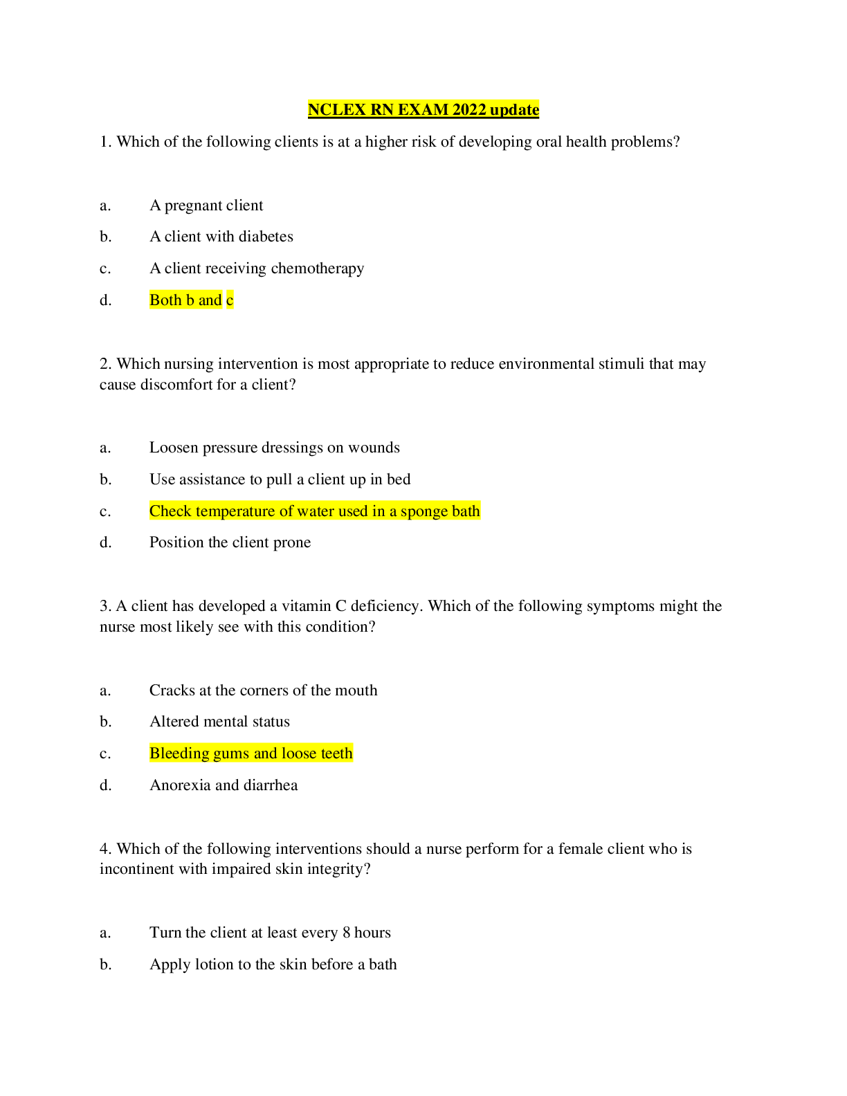 Preview image for NCLEX RN EXAM 2022 update